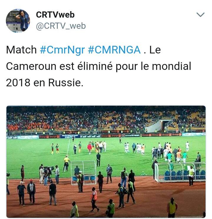 Le Cameroun n’ira pas à la coupe du monde 2018